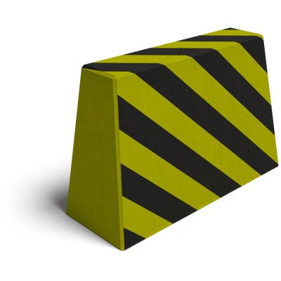 Betonschutzwand | Trapezstein | schwarz/gelb | 1000 mm Betonschutzwand | Trapezstein | schwarz/gelb | 1000 mm