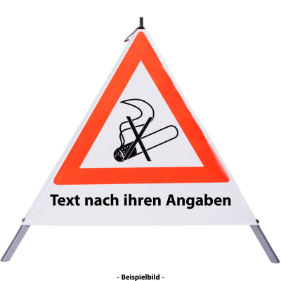 Faltsignal - Rauchverbot mit Text nach Ihren Angaben Faltsignal - Rauchverbot mit Text nach Ihren Angaben