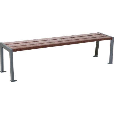 Sitzbank SILAOS® ohne Rückenlehne | Recycling-Kunststoff und Stahl Sitzbank SILAOS® ohne Rückenlehne | Recycling-Kunststoff und Stahl