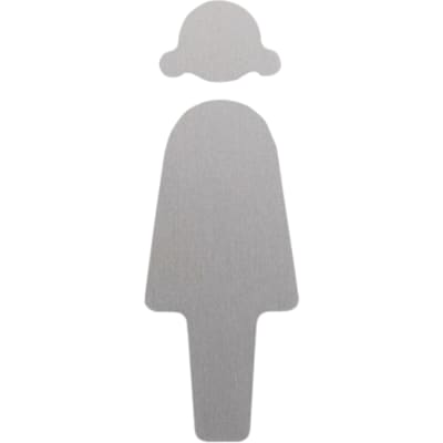 Relief-Piktogramm / Schild Damen aus Aluminium
