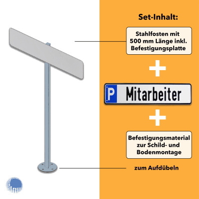 Parkplatzreservierer-Set 'Mitarbeiter', geprägt, zum Aufdübeln Parkplatzreservierer-Set 'Mitarbeiter', geprägt, zum Aufdübeln