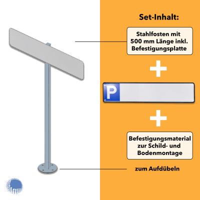 Parkplatzreservierer-Set 'Blanko mit P-Symbol', geprägt, zum Aufdübeln Parkplatzreservierer-Set 'Blanko mit P-Symbol', geprägt, zum Aufdübeln