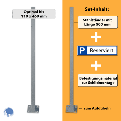Parkplatzreservierer-Set 'Reserviert', gedruckt, zum Aufdübeln