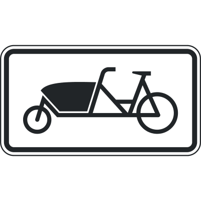 Fahrrad zum Transport von Gütern oder Personen – Lastenfahrrad - Verkehrszeichen VZ 1010-69 Fahrrad zum Transport von Gütern oder Personen – Lastenfahrrad - Verkehrszeichen VZ 1010-69