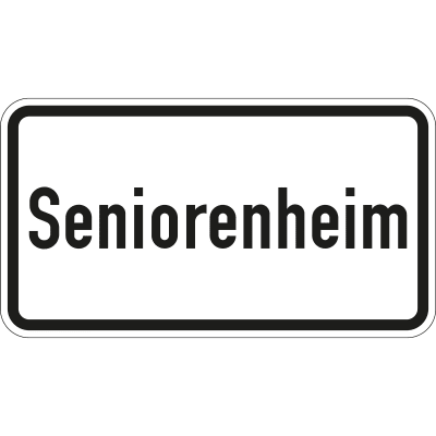 Seniorenheim - Verkehrszeichen VZ 1012-54 Seniorenheim - Verkehrszeichen VZ 1012-54