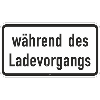 Während des Ladevorgangs - Verkehrszeichen VZ 1053-54 Während des Ladevorgangs - Verkehrszeichen VZ 1053-54