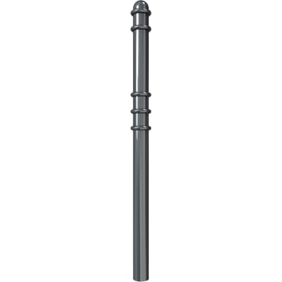 Absperr-Stilpfosten mit Halbkugelkopf und Ringprofil, Ø 76 mm Absperr-Stilpfosten mit Halbkugelkopf und Ringprofil, Ø 76 mm