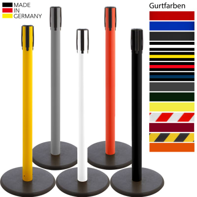 Gurtabsperrpfosten PREMIUM (GLA 29) mit 10 cm breitem Gurtband, WACHTWERK X®