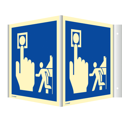 Nasen/Winkelschild Hausalarm Brandmelder Evakuierung (praxisbewährt) Nasen/Winkelschild Hausalarm Brandmelder Evakuierung (praxisbewährt)