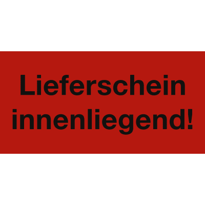 Transportetikett Lieferschein innenliegend! Transportetikett Lieferschein innenliegend!