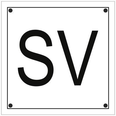 Sicherheitsventil-Kennzeichen SV Sicherheitsventil-Kennzeichen SV