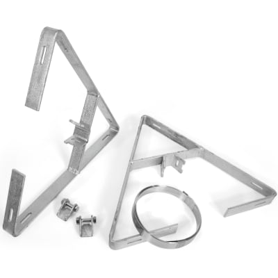 Bandschellenset Dreieck zur Aufname von 3 Schildern Bandschellenset Dreieck zur Aufname von 3 Schildern