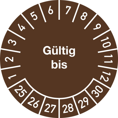 Prüfplaketten - Gültig bis ... Prüfplaketten - Gültig bis ...