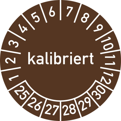 Prüfplaketten - kalibriert Prüfplaketten - kalibriert