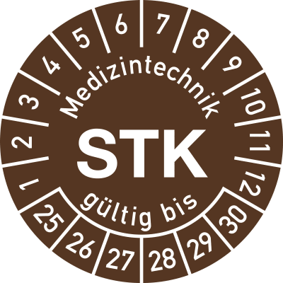Prüfplaketten - Medizintechnik STK gültig bis ...