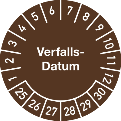Prüfplaketten - Verfalls-Datum Prüfplaketten - Verfalls-Datum