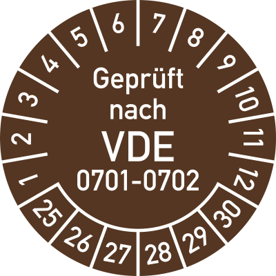 Prüfplaketten Geprüft nach VDE 0701-0702 Prüfplaketten Geprüft nach VDE 0701-0702