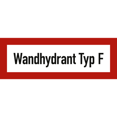 Brandschutzschild Wandhydrant Typ F Brandschutzschild Wandhydrant Typ F
