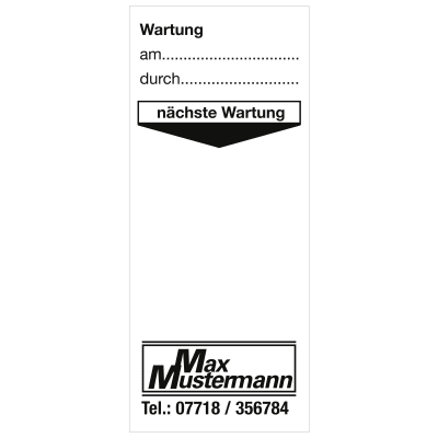250x Grundplakette mit Text/Logo schwarz nach Wunsch, Weiß, 45 x 30 mm, Folie 250x Grundplakette mit Text/Logo schwarz nach Wunsch, Weiß, 45 x 30 mm, Folie