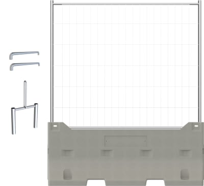 Betonschutzwand Mobil-Bauzaun PROFI PLUS, WACHTWERK X® - Set Betonschutzwand Mobil-Bauzaun PROFI PLUS, WACHTWERK X® - Set