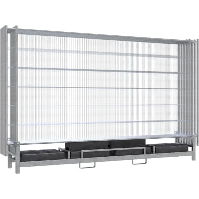 10er Bauzaun Komplett-SET - LEICHT - WACHTWERK X® 10er Bauzaun Komplett-SET - LEICHT - WACHTWERK X®