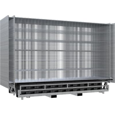 30er Bauzaun Komplett-SET - CLOUD - WACHTWERK X® inkl. Verbindungsschellen