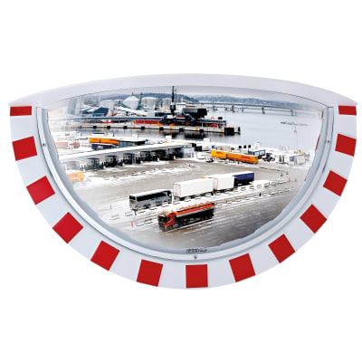 Verkehrsspiegel rot/weiß - Überprüfung von 3 Richtungen Verkehrsspiegel rot/weiß - Überprüfung von 3 Richtungen