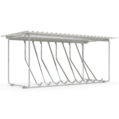 Fahrradüberdachung Amsterdam mit integriertem Hochparker