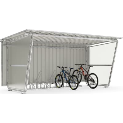 Fahrradüberdachung Siegen S18 mit Fahrradständer