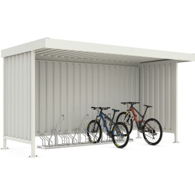 Fahrradüberdachung Leipzig L14 mit Fahrradständer