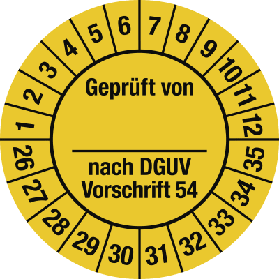 Prüfplaketten - Geprüft von ___ nach DGUV Vorschrift 54-20968-r45u86-1765188753006