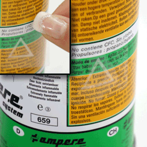 1000er Rolle ertastbare Warnzeichen nach DIN EN ISO 11683 mit verschiedenen Warnhinweisen auf einer grünen Rolle