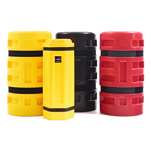 Säulenschutz KP Protector mit Klettverschluss von BoPlan in gelb, schwarz und rot, verschiedene Größen