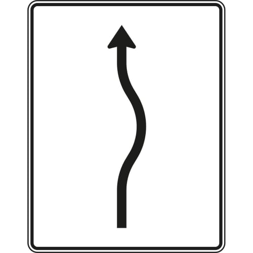 Verkehrszeichen VZ 513-20 Verschwenkungstafel kurze Verschwenkung 1-streifig nach rechts