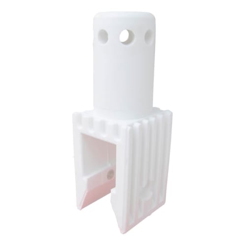 weißer Lampenadapter für TL-Schrankenzaun aus Kunststoff