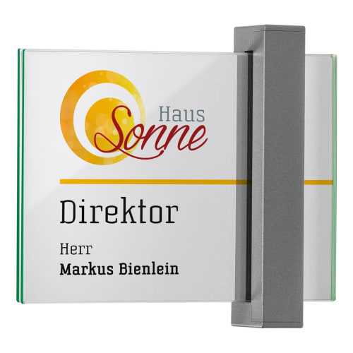 TORiNO Türschild Haus Sonne mit Aufschrift Direktor Herr Markus Bienlein