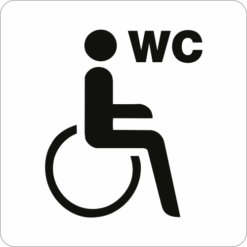 Piktogramm WC behindertengerecht Rollstuhl-Symbol