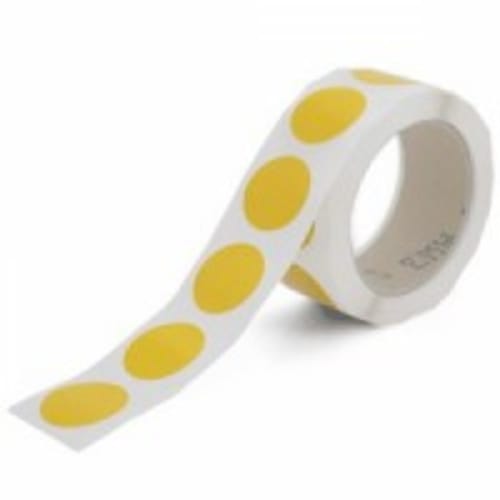 Rolle mit gelben Markierungspunkten zur Selbstbeschriftung mit Faserschreiber