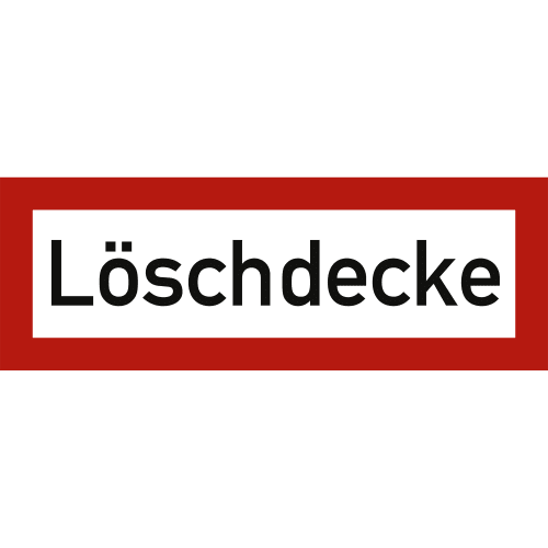 Löschdecke nach DIN 4066 Feuerlöschdecke Symbol