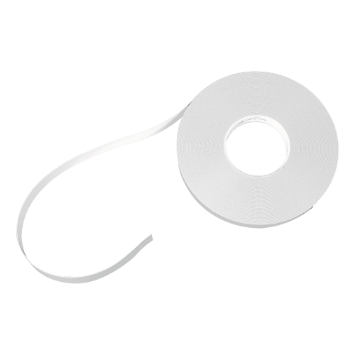Hochwertiges weißes Schaumstoffklebeband auf Rolle mit abgerolltem Ende