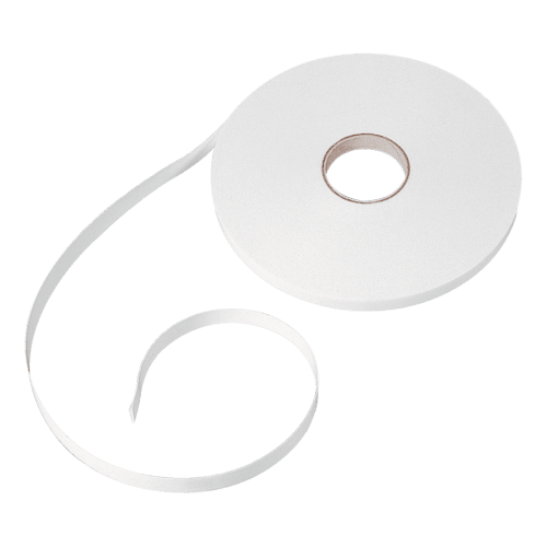 Weiße Rolle PE-Schaumstoffklebeband mit abgerolltem Ende