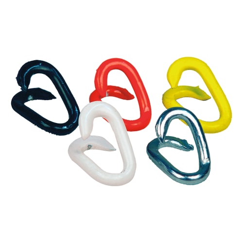 Notglied in verschiedenen Farben schwarz, rot, gelb, weiß und silber