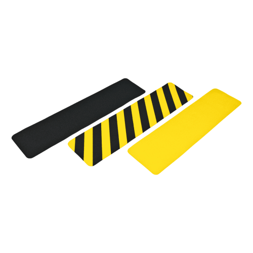 Antirutschstreifen verformbar selbstklebend in schwarz, gelb und schwarz-gelb gestreift