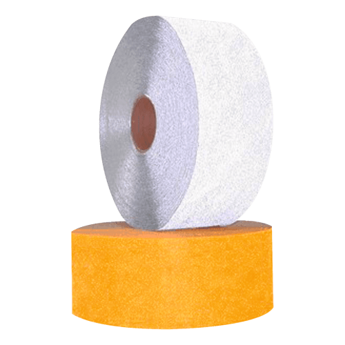 Reflektierende Fahrbahnmarkierungsfolie auf Rolle, 100 Meter lang, 120 mm breit, weiß und gelb