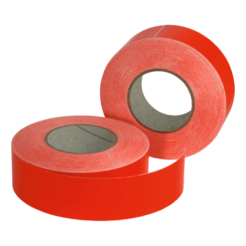 Fluoriszierendes Markierungsband in Rolle, leuchtend orange