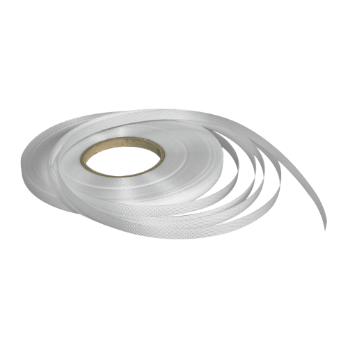 Weißes Spannband für Rohrleitungsschild auf Rolle