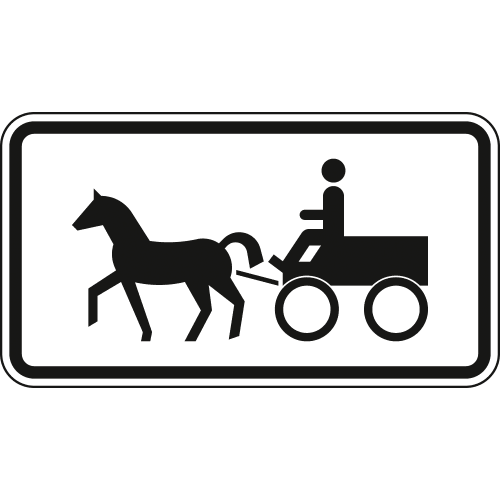 Verkehrsschild Gespannfuhrwerke VZ 1010-64 mit Pferd und Kutsche