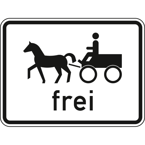 Verkehrsschild VZ 1024-18 Gespannfuhrwerke frei mit Pferd und Kutsche