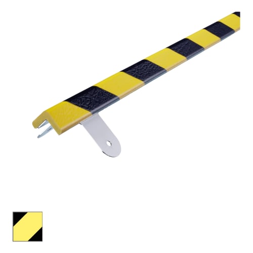 Eckschutzprofil Knuffi WPK Typ E zum Anschrauben in gelb-schwarzer Warnmarkierung