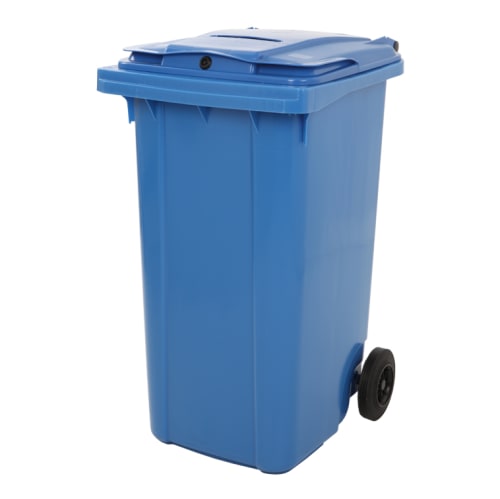 Mülltonne MINI CONTAINER mit Papierschlitz und Schloss - Inhalt 240 Liter